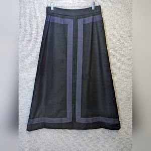 Marc Jacobs Blue & Black Ankle Length Wool Skirt size 8